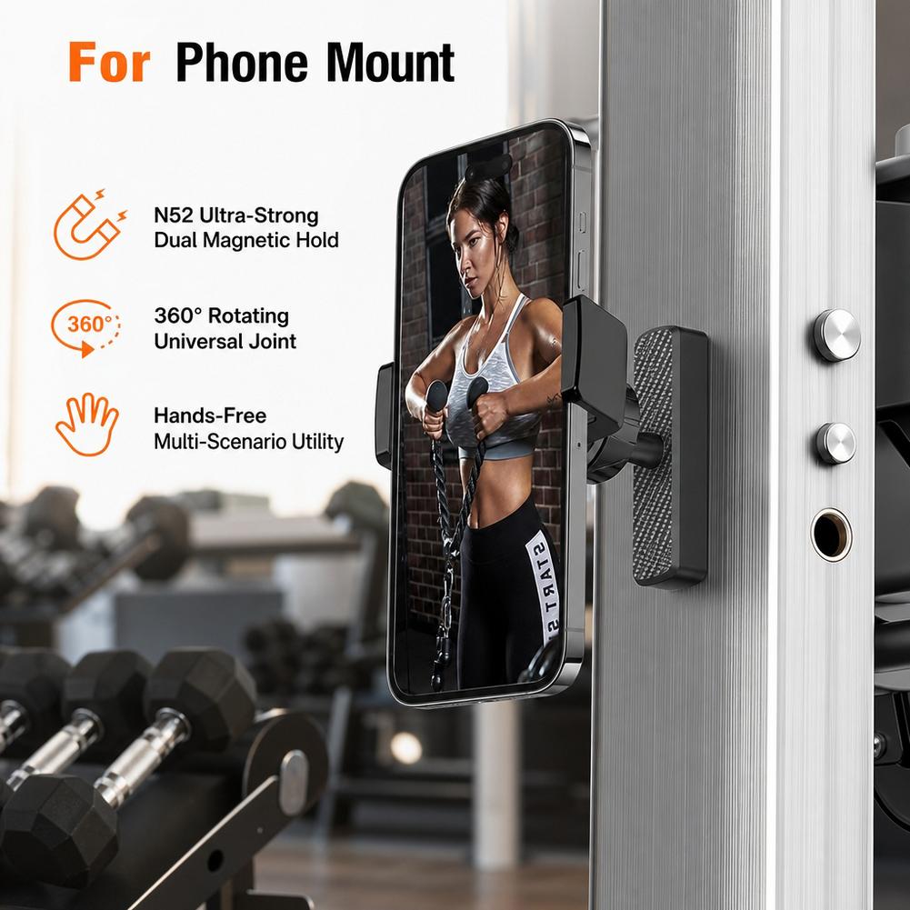 Phone Holder - ที่วางโทรศัพท์แบบแม่เหล็กสำหรับยิม หมุนได้ 360 องศา ° ที่ยึดโทรศัพท์แบบแม่เหล็ก