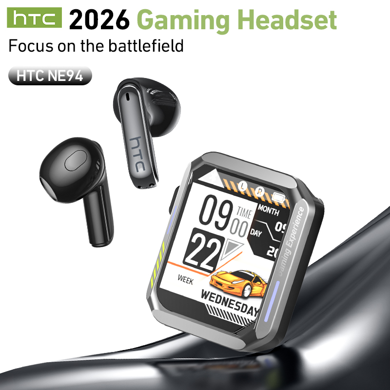 Headphones Wireless - หูฟังไร้สาย HTC NE94 สำหรับเล่นเกม พร้อมไมโครโฟน รองรับโหมดคู่สำหรับเล่นเกมและฟังเพลง