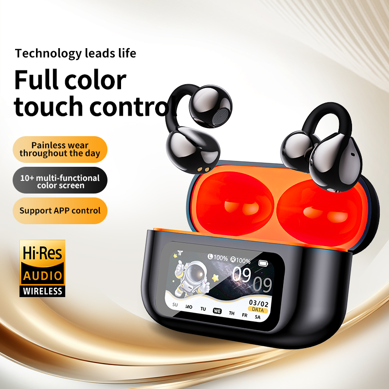 Headphones Wireless - หูฟังแปลภาษา AI ไร้สายแท้ พร้อมจอแสดงผล LED และเคสชาร์จไร้สาย