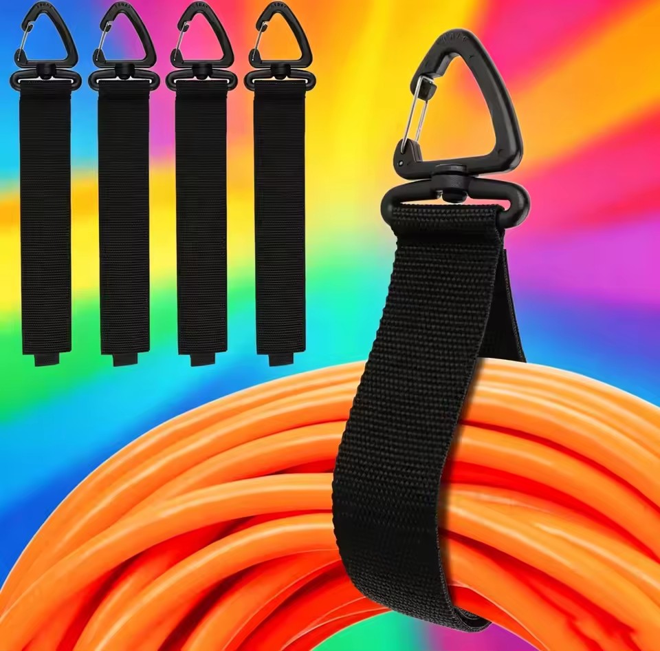 Cable Organizer - ที่เก็บสายไฟพร้อมตัวล็อคหมุน ตัวจัดการสายไฟ สายรัดไนลอนสำหรับจัดเก็บสายไฟหนัก สายเคเบิล และสายยาง