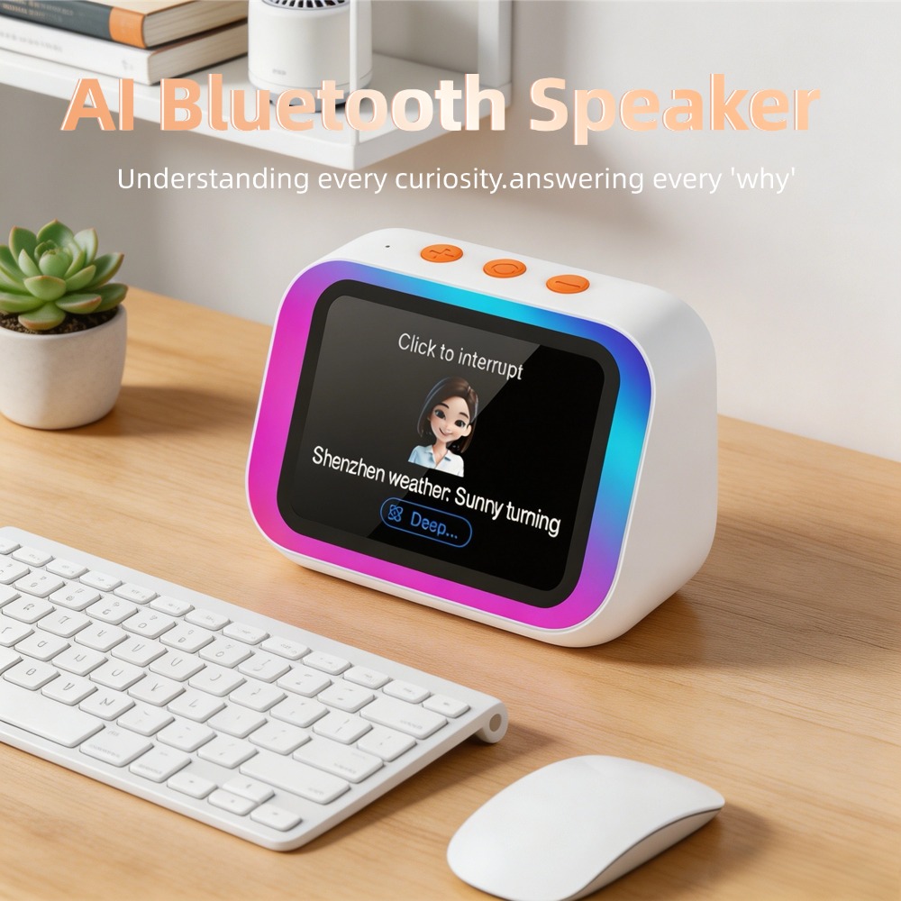 Bluetooth Speaker - ลำโพงบลูทูธ AI 5.4 พร้อมผู้ช่วยเสียง AI หน้าจอสัมผัส