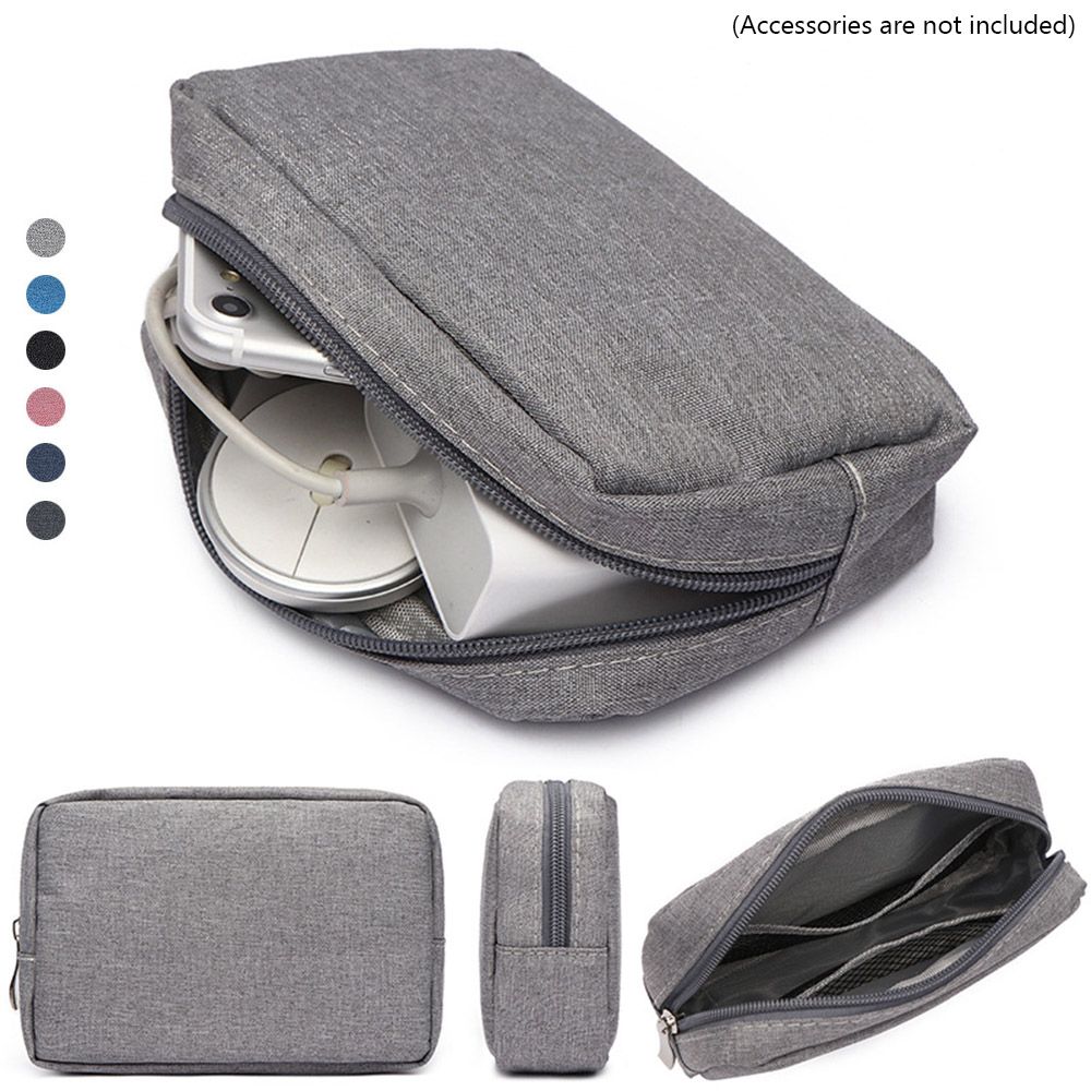 Cable Organizer - กระเป๋าจัดเก็บสาย USB แบบพกพา กระเป๋าใส่หูฟัง อุปกรณ์อิเล็กทรอนิกส์ กระเป๋าใส่เครื่องสำอาง