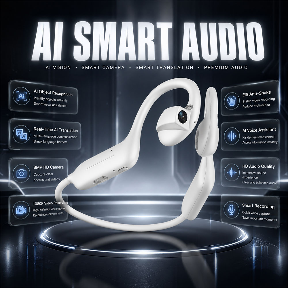 Headphones Wireless - หูฟังบลูทูธ UHD 1080P รุ่นใหม่ พร้อมกล้อง 800W