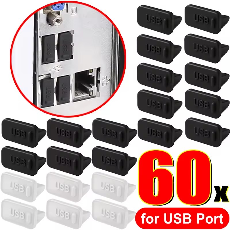 Usb Hub - ปลั๊กกันฝุ่นสำหรับพอร์ตชาร์จ USB-A ฝาครอบพอร์ต USB-A ซิลิโคนกันฝุ่นแบบยูนิเวอร์แซล ป้องกันพอร์ต