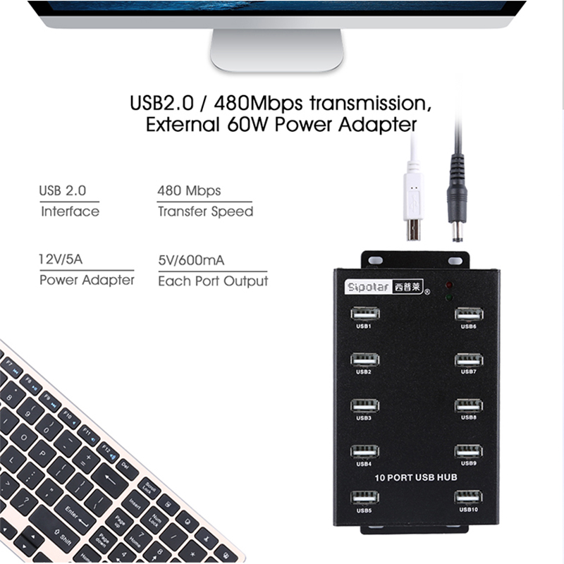 ฮับ USB แบบตั้งโต๊ะ Sipolar รุ - Usb Hub บทวิจารณ์และราคา