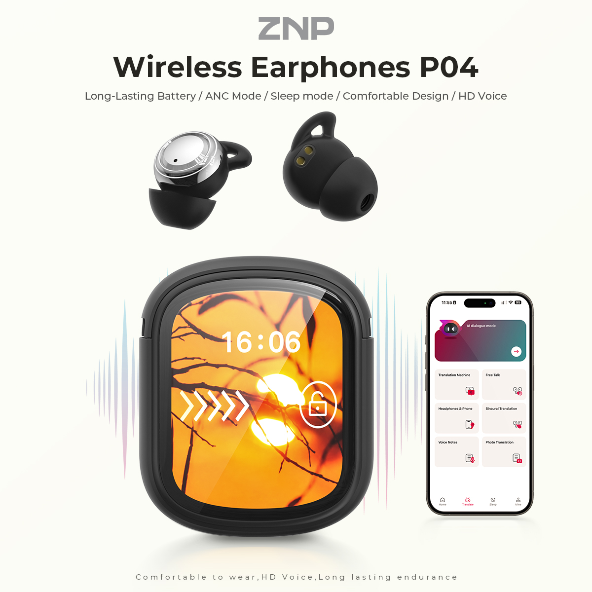 หูฟังช่วยการนอนหลับ ZNP P04 พร - Headphones Wireless บทวิจารณ์และราคา