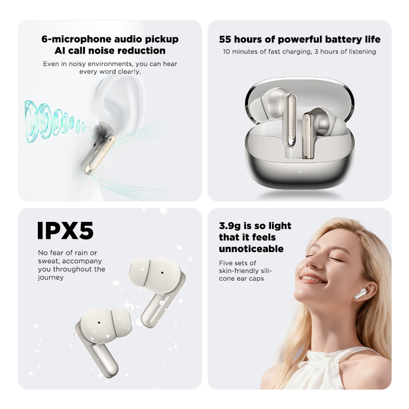 หูฟังบลูทูธ MINISO MS106 แบบเส - Headphones Wireless บทวิจารณ์และราคา