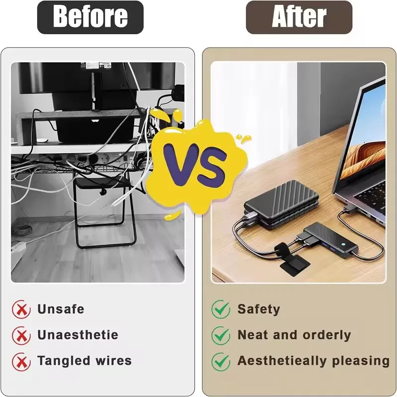 ชุดจัดระเบียบสายเคเบิลใต้โต๊ะ  - Cable Organizer บทวิจารณ์และราคา