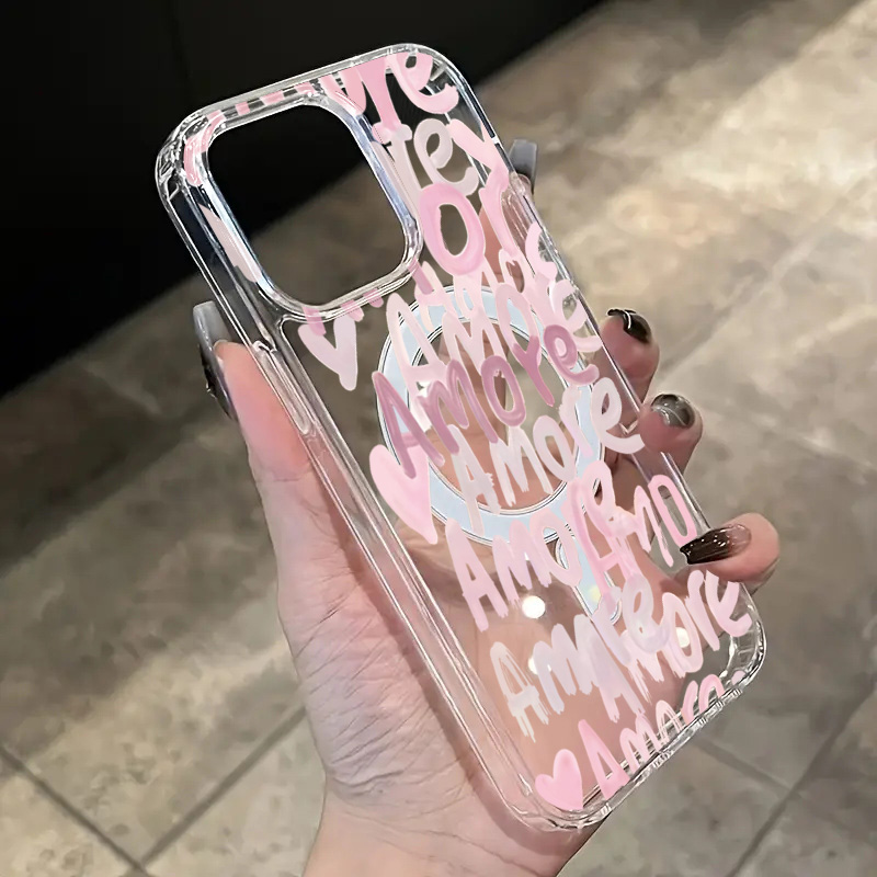 เคสโทรศัพท์ลายตัวอักษรสีชมพูโร - Wireless Charger บทวิจารณ์และราคา