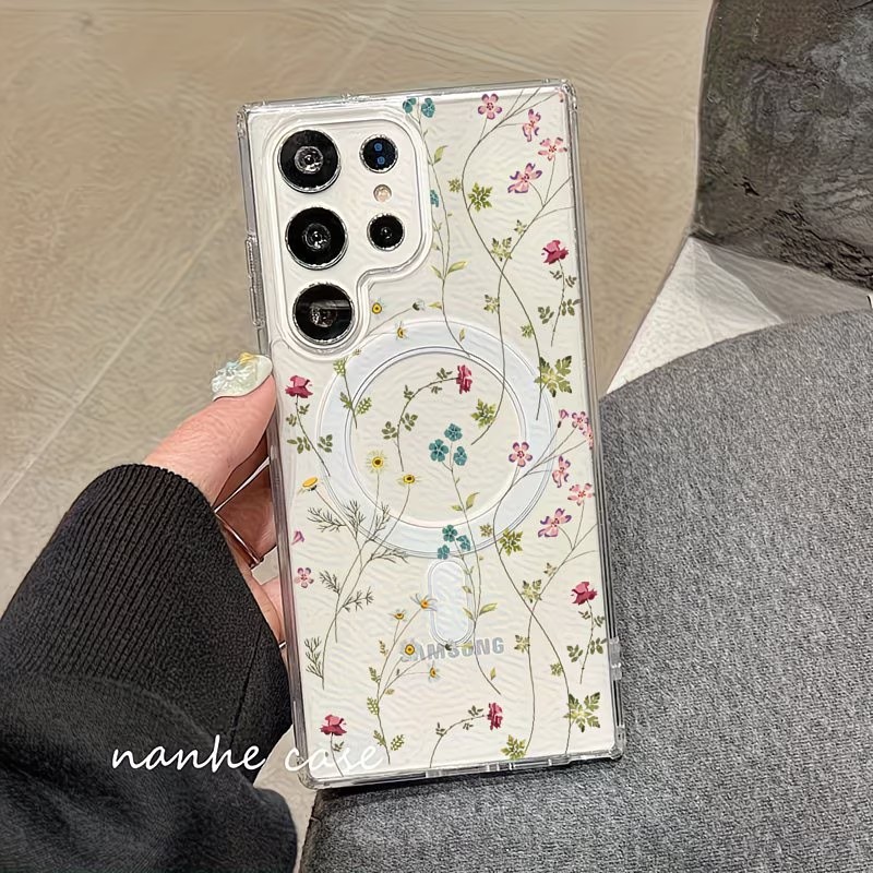 เคสโทรศัพท์ลายดอกไม้แบบแม่เหล็ - Wireless Charger บทวิจารณ์และราคา