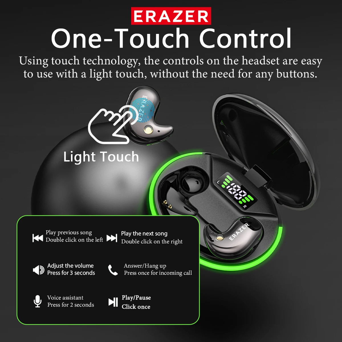 หูฟังบลูทูธแบบอินเอียร์ EARZER - Headphones Wireless บทวิจารณ์และราคา