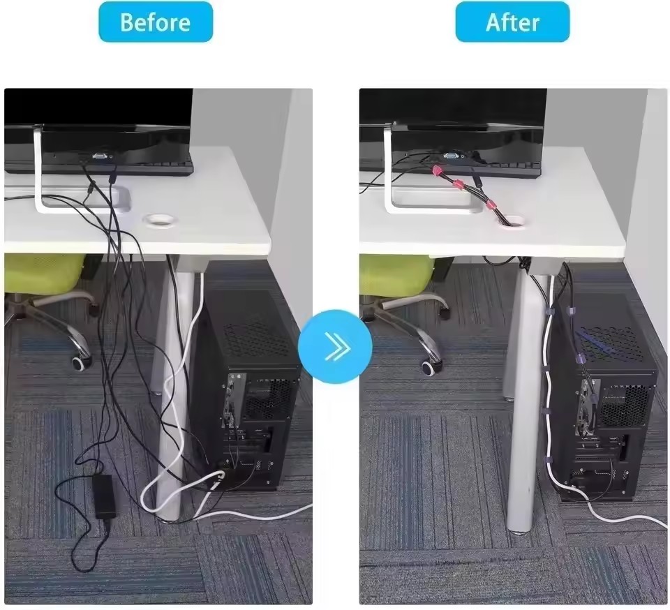 100 ชิ้น สายรัดจัดระเบียบสายเค - Cable Organizer บทวิจารณ์และราคา