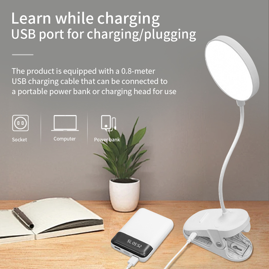 โคมไฟตั้งโต๊ะแบบหนีบ LED 360 ° - Phone Holder บทวิจารณ์และราคา