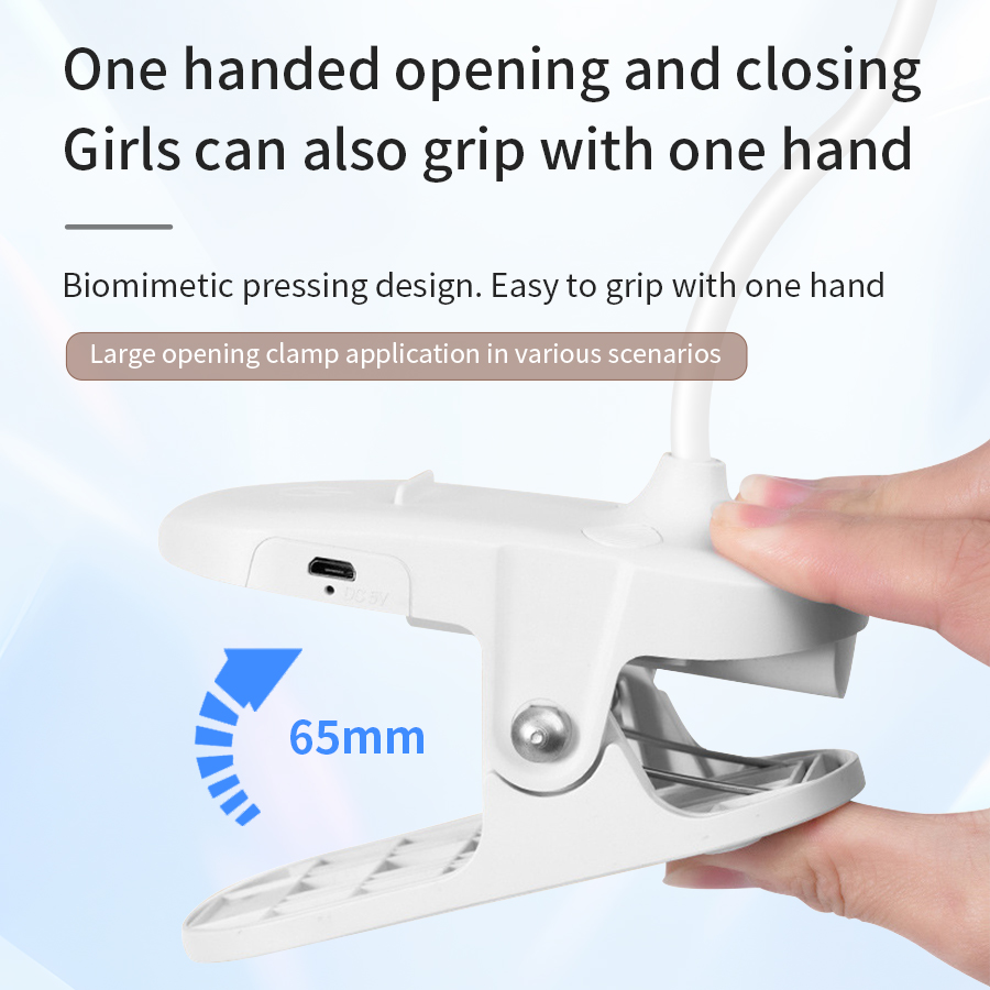 โคมไฟตั้งโต๊ะแบบหนีบ LED 360 ° - Phone Holder บทวิจารณ์และราคา